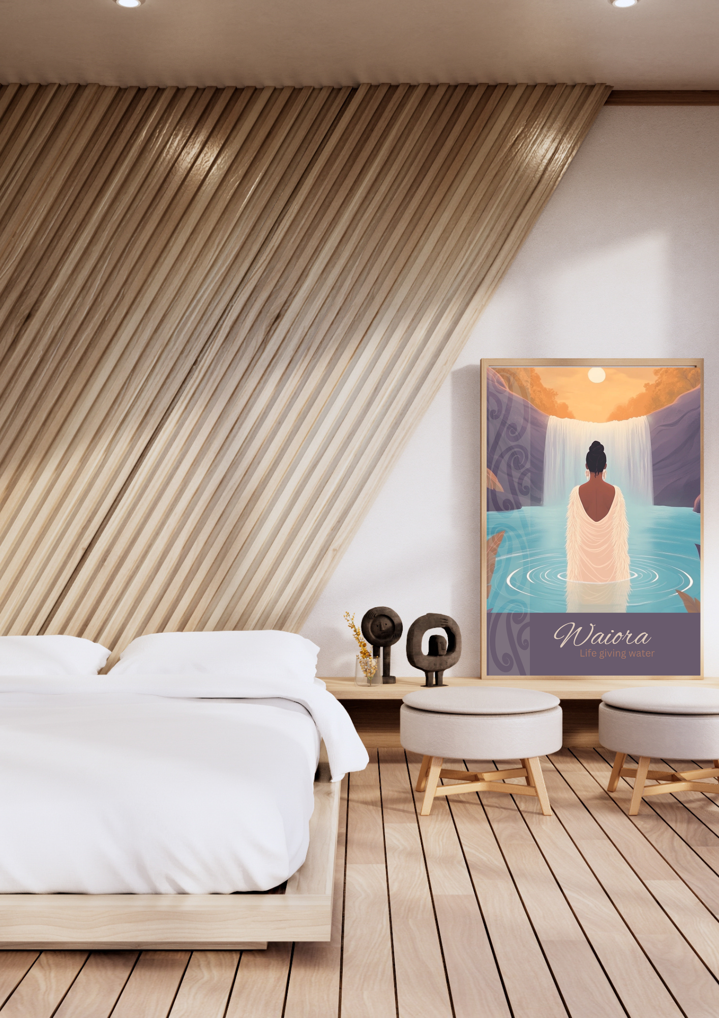 Waiora Māori Art Print – Aotearoa Life-Giving Water Poster