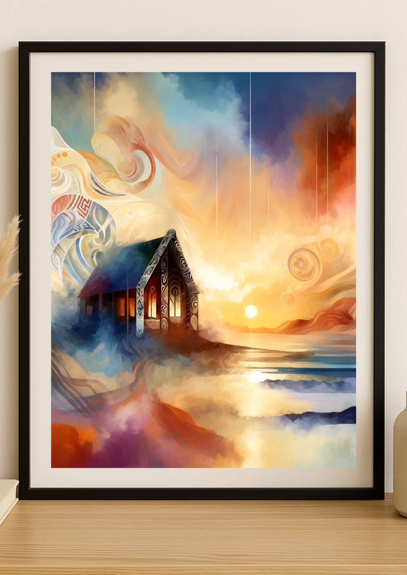 Wharenui at Sunrise – Aotearoa Dreamscape