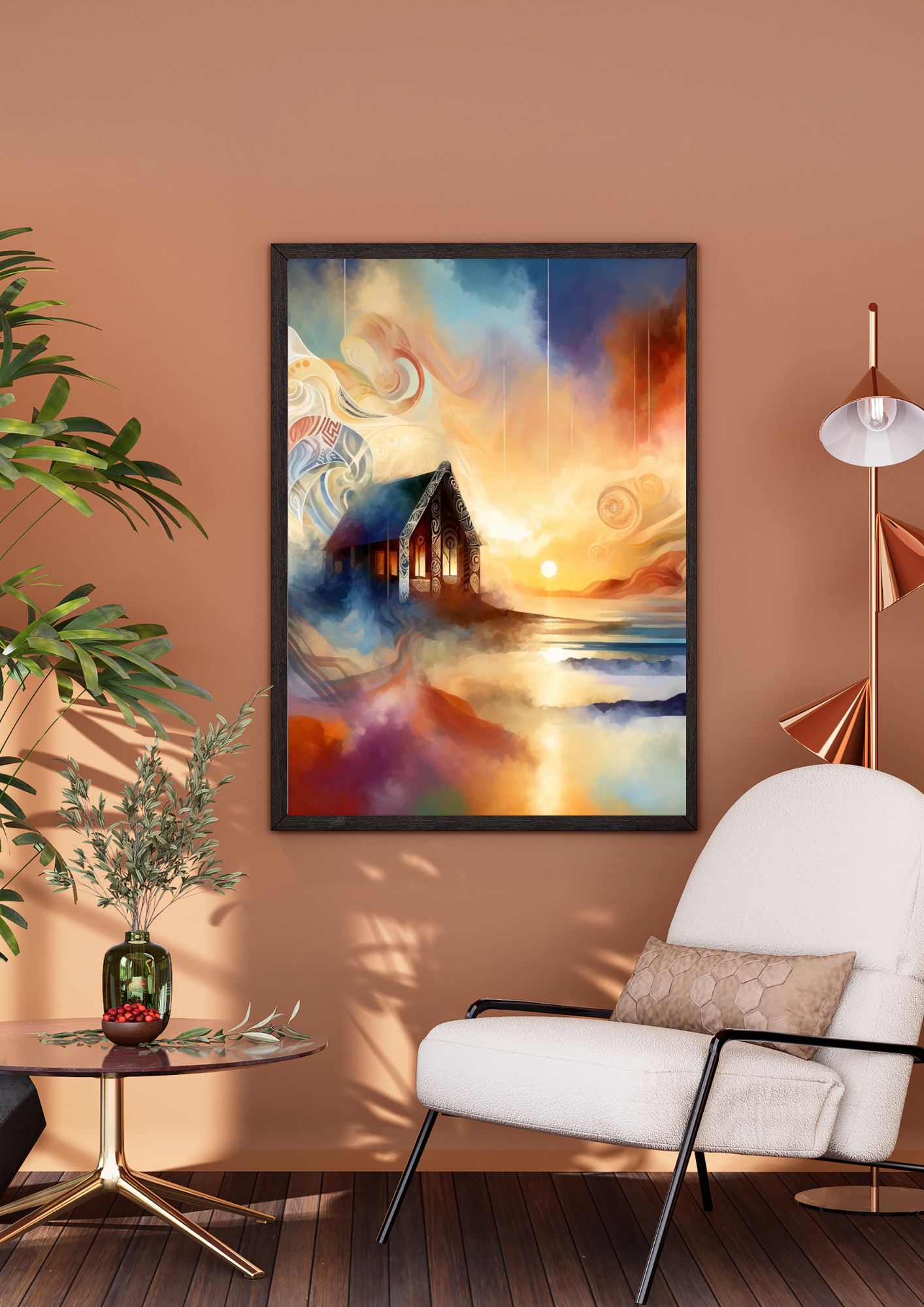 Wharenui at Sunrise – Aotearoa Dreamscape