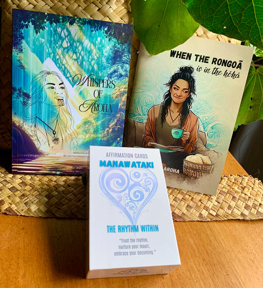 Both Whispers of Aroha Books + Manawataki Deck Bundle